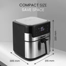 Nobel Air Fryer 8 Liters Capacity Multifunctional Fryer Digital Display and Touch Button High Speed Air Circulation Technology Frying Non- Stick Coating Frying - NAF1000