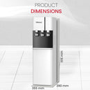 Nobel Water Dispenser, 3 Taps, Hot, Normal, Cold, Bottom Loading, Child Safety Lock NWD800BL White