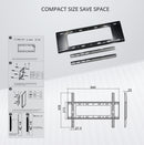 Bracket Pro Fixed TV Mount 32"-75" Fits VESA 200x200mm to 630x410mm, 1.5mm Thickness - Sturdy TV Wall Mount for Medium to Large Screens BPF3275 Black