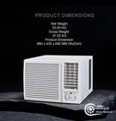 1.5 Ton Window AC | 18000 BTU | High-Performance Air Conditioner | T3 Climate | Low Noise | Rotary Compressor | Energy-Efficient Cooling for Extreme Heat CWA18CO White