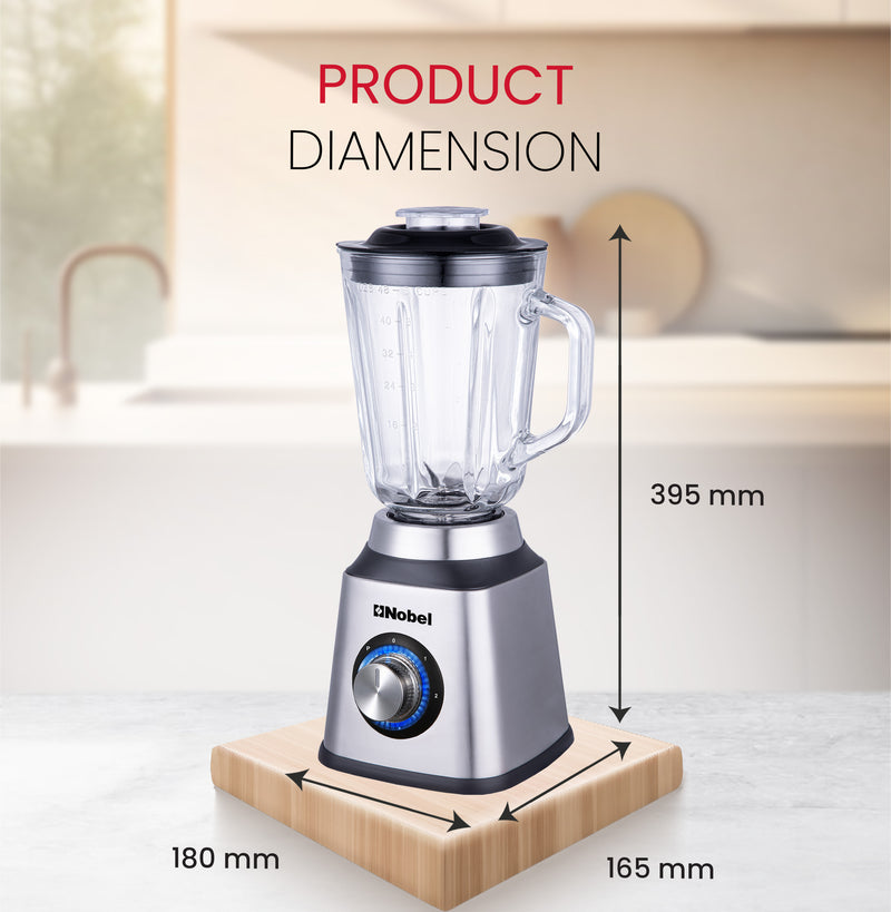 NOBEL Blender/ Grinder Stainless Steel 1.5 Litre NB515CR