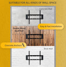 Bracket Pro Fixed TV Wall Mount, Black, for 40"-85" TVs, 200x200mm to 600x500mm VESA, 1.6mm Thickness, Easy Installation, Low-Profile Design - BPF4085 Black