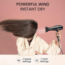 Nobel Hair Dryer 1500W with Pure Copper DC Motor Fast Dry, Overheat Protection, Cool Button, 2 Speeds, 3 Heat Settings - NHD850
