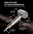 La Modano Hair Dryer 1800W for Women & Men Fast Drying, Overheat Protection, 2 Heat Settings, Compact Travel Blow Dryer - LMHD855