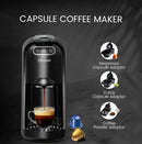 Nobel Multi-Capsule Coffee Machine 1400W Compatible with Nespresso, Dolce Gusto & Ground Coffee, 700ml Tank, Fast Heating in 40 Seconds - NCM35C