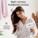 Nobel Hair Dryer 200W with Pure Copper DC Motor Fast Drying, Overheat Protection, Cool Button, Multiple Speeds & Heat Settings - NHDW1250