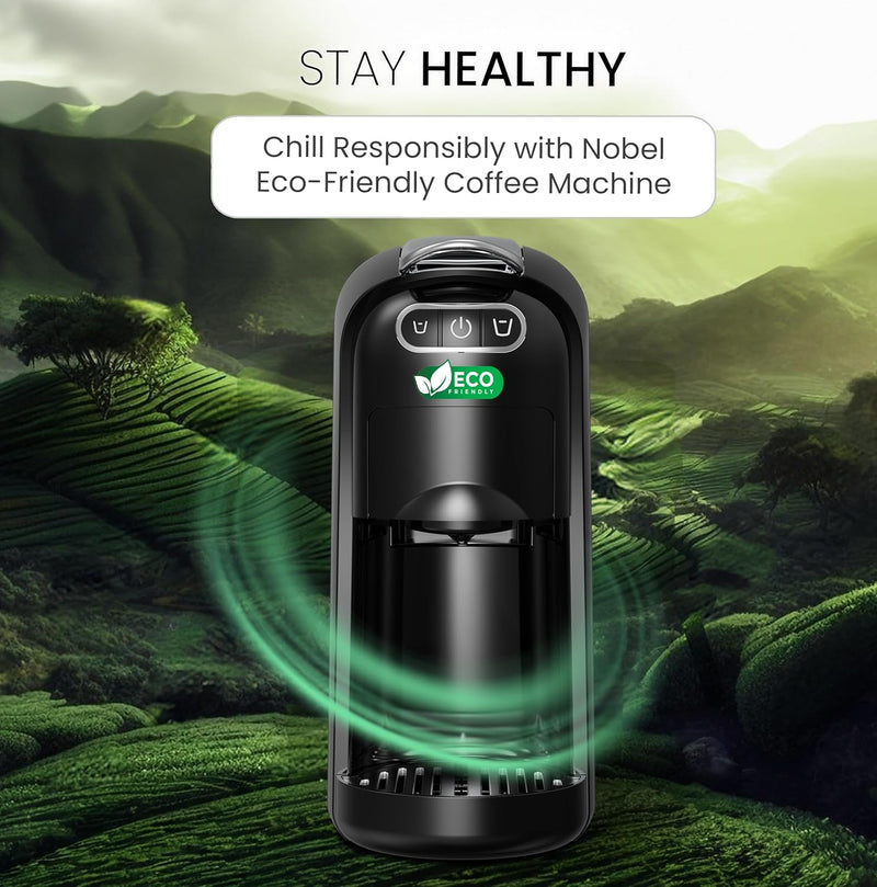Nobel Multi-Capsule Coffee Machine 1400W Compatible with Nespresso, Dolce Gusto & Ground Coffee, 700ml Tank, Fast Heating in 40 Seconds - NCM35C