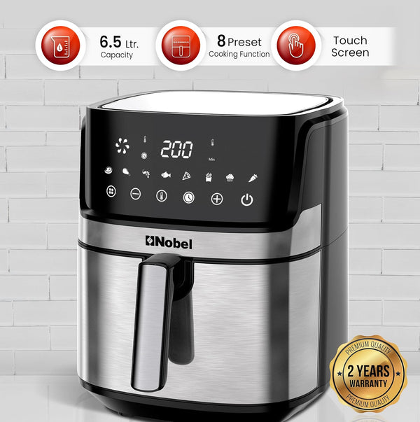 Nobel 6.5L Multifunctional Air Fryer With Digital Display And One-Touch Cooking - NAF800