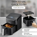 Nobel 4L Digital Air Fryer 1400W with 7 Preset Cooking Functions, Non-Stick Pot & Tray, LED Display, Temperature Control 80–200°C – NAF501