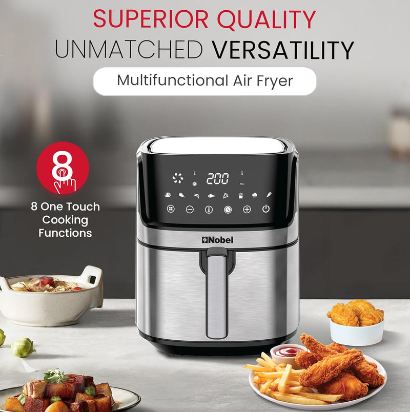 Nobel 6.5L Multifunctional Air Fryer With Digital Display And One-Touch Cooking - NAF800