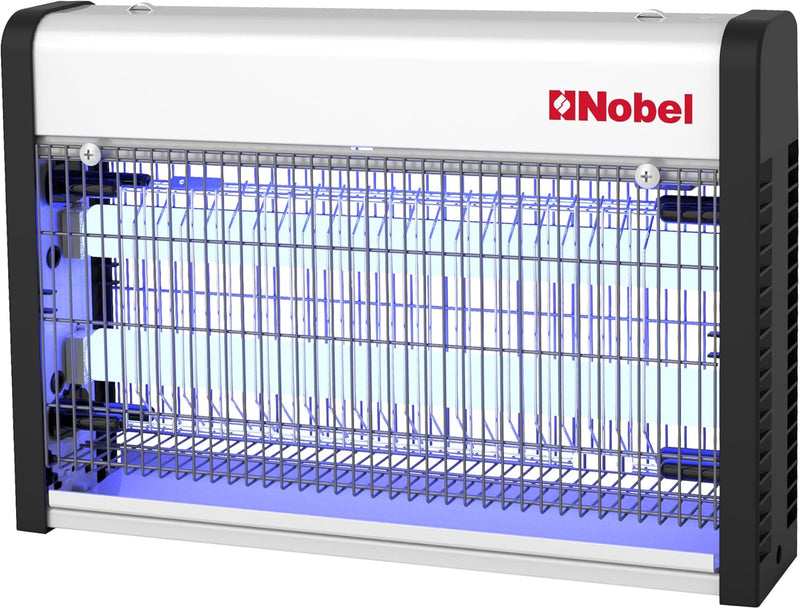 Nobel Ultra Slim Insect Killer Aluminium Alloy Housing Oil Proof Material, 80 Sq. M Area Coverage Insect Killer, 2 Element Aluminium Alloy 28W with Twin Tube NIK820 White 1 Year Warranty