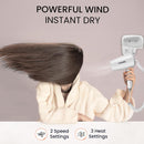 Nobel Hair Dryer 200W with Pure Copper DC Motor Fast Drying, Overheat Protection, Cool Button, Multiple Speeds & Heat Settings - NHDW1250