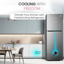 Nobel 550L Gross / 466 Net Capacity Double Door Refrigerator, Electronic Control, No Frost, LED Light, Multi-flow Feature, Inverter Motor, Energy-efficient Cooling, Refrigerant (R600a) NR550NF Silver