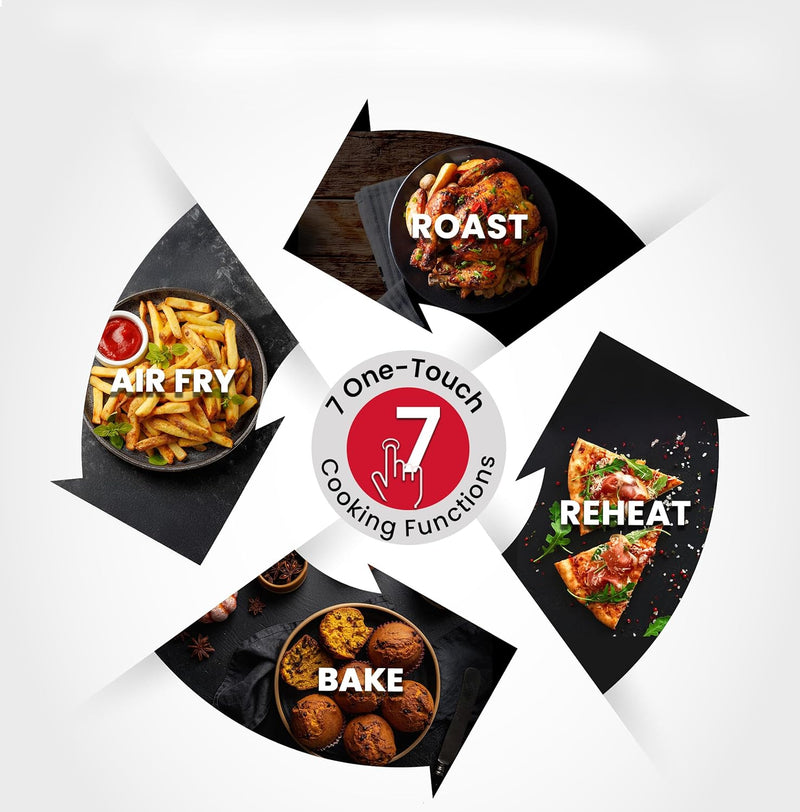 Nobel 4L Digital Air Fryer 1400W with 7 Preset Cooking Functions, Non-Stick Pot & Tray, LED Display, Temperature Control 80–200°C – NAF501