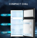 120L Gross / 90L Net, Double Door Refrigerator, Defrost, Recessed Handle – NR120E