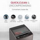 Nobel Washing Machine 10kg Capacity, Electronic Control, LED Display, 6 Programs NWM1150 Silver