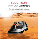 Nobel Steam Iron, Dry Ironing, Spray & Steam Function, Powerful Burst & Vertical Steam, Adjustable Control, 360° Swivel Cord Guard, Overheat Safety, Indicator Light, 300ml Water Tank NSI30 Black