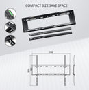 Bracket Pro Fixed TV Wall Mount, Black, for 40"-85" TVs, 200x200mm to 600x500mm VESA, 1.6mm Thickness, Easy Installation, Low-Profile Design - BPF4085 Black