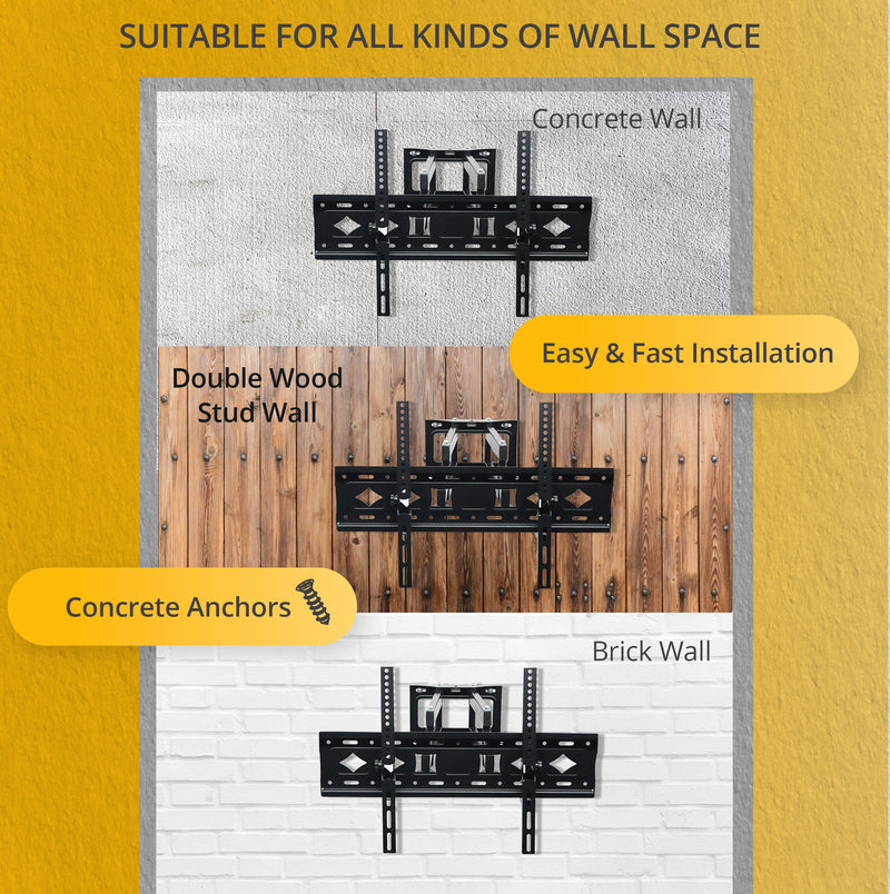 Bracket Pro Versatile Full Motion TV Mount: Ideal for Screens 32"-85" - BPX3285 Black