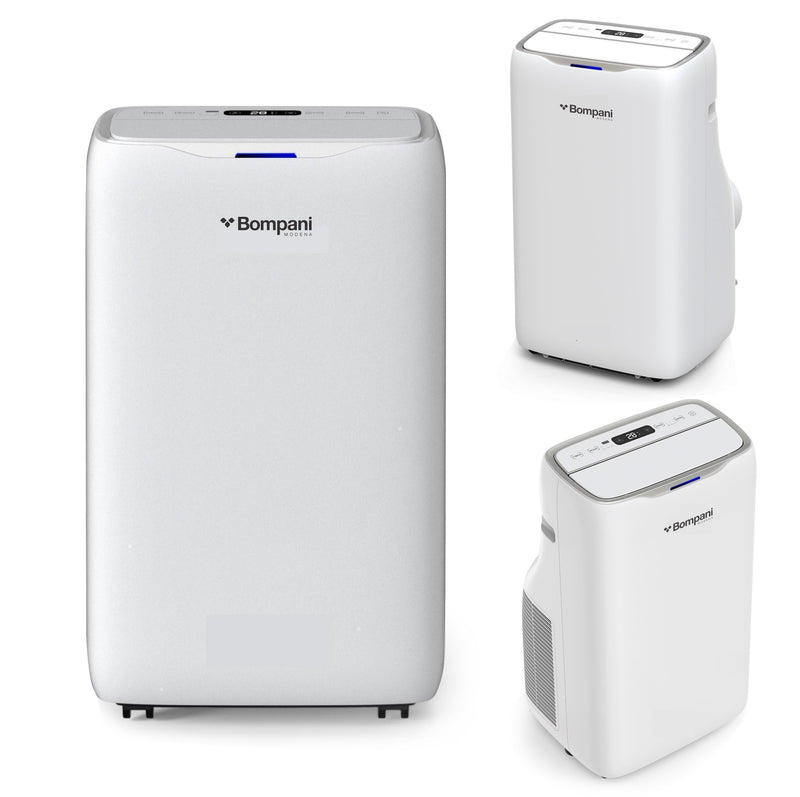 Bompani 16000 BTU Portable Air Conditioner with Overload Protection, Self Diagnosis, Quick Humidity Extraction, Replaceable Air Filter, 24-Hour Timer, 1 Year Manufacturer Warranty - BO1600 White