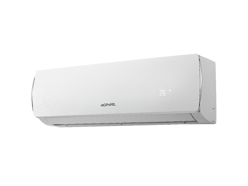 EGNRL EG12K Split AC 12000 BTU T1 Rotary White R410a With 3M Pipe Kit Auto Restart, Golden Fin