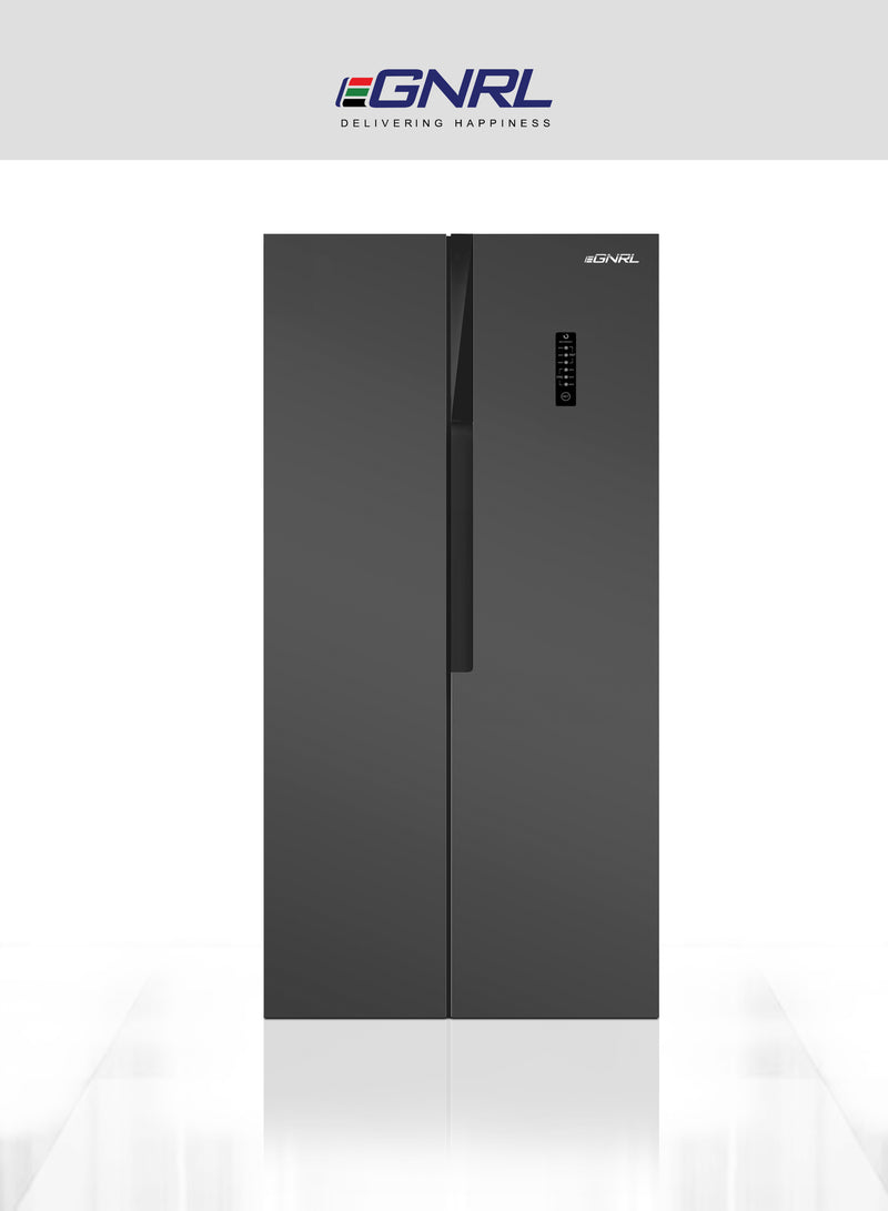 650 Liters Side By Side Inverter Based Refrigerator-Freezer ‎With Digital Control And Temperature Display, No-Frost, LED-light EGR820S Inox