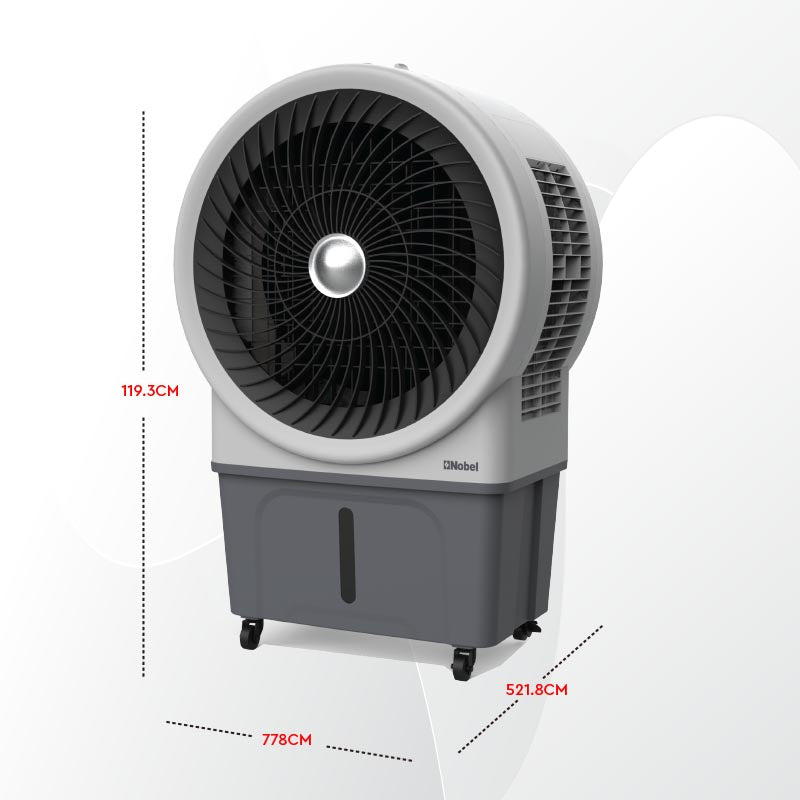 Nobel Air Cooler Gray 60 Litres Honeycomb Automatic Louver Movement NAC1111