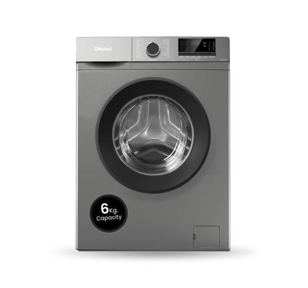 Nobel Dark Silver Front Load Washer: 6 Kg Capacity, 1000 RPM - NWM760RHS