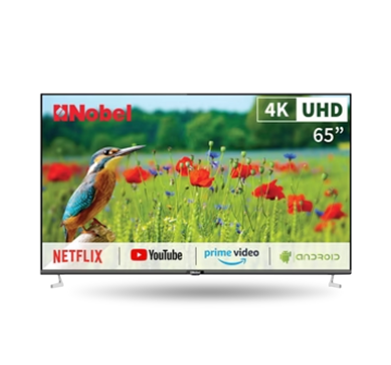 NOBEL LED - FLAT SMART Black Silver 65 inch UHD 4K SMART UHD65LEDS