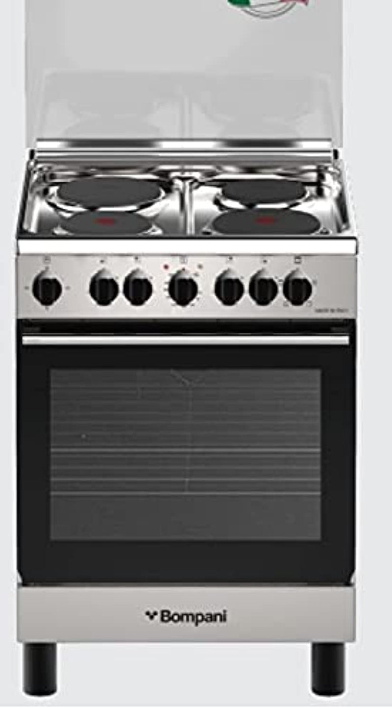 Bompani Electric Cooker Stainless Steel 60X60 Cm 4 Hot Plates Electric Oven ESSE60044EIX