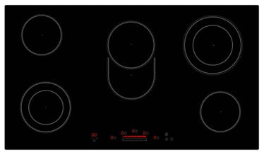 Bompani Built-in Hobs 90x60 cm 5 Cooking Zones Touch Control Panel BO283TEE