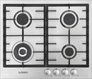 La Modano Gas Hobs Stainless Steel 60 Cm Knob Control 4 Sabaf Burners Ffd Cast Iron Pan Supports LMBH601GS