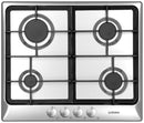 La Modano Gas Hobs Stainless Steel 60 Cm Knob Control 4 Sabaf Burners Ffd Cast Iron Pan Supports LMBH602GS