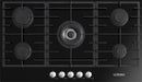La Modano Gas Hobs Glass Black 90 Cm Knob Control 5 Defendi Burners Ffd Cast Iron Pan Supports LMBH906GB