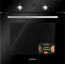 La Modano Gas Oven Black 60 Cm Knob Control With Lamp Double Glass Oven Door Rotisserie LMBO602GB