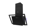 La Modano Built-in Hoods Black 90 cm Slide Draft Hood, Black Painting + Tempered Glass LMSH90B