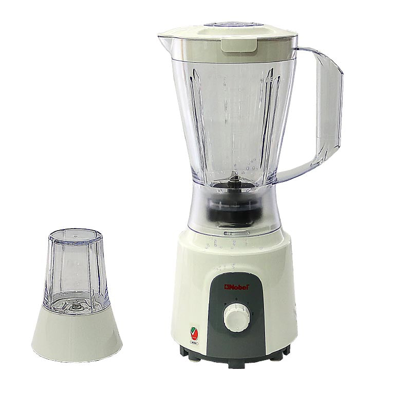 NOBEL 2 in 1 Blender 400W 1.5 Ltr White Color NB102