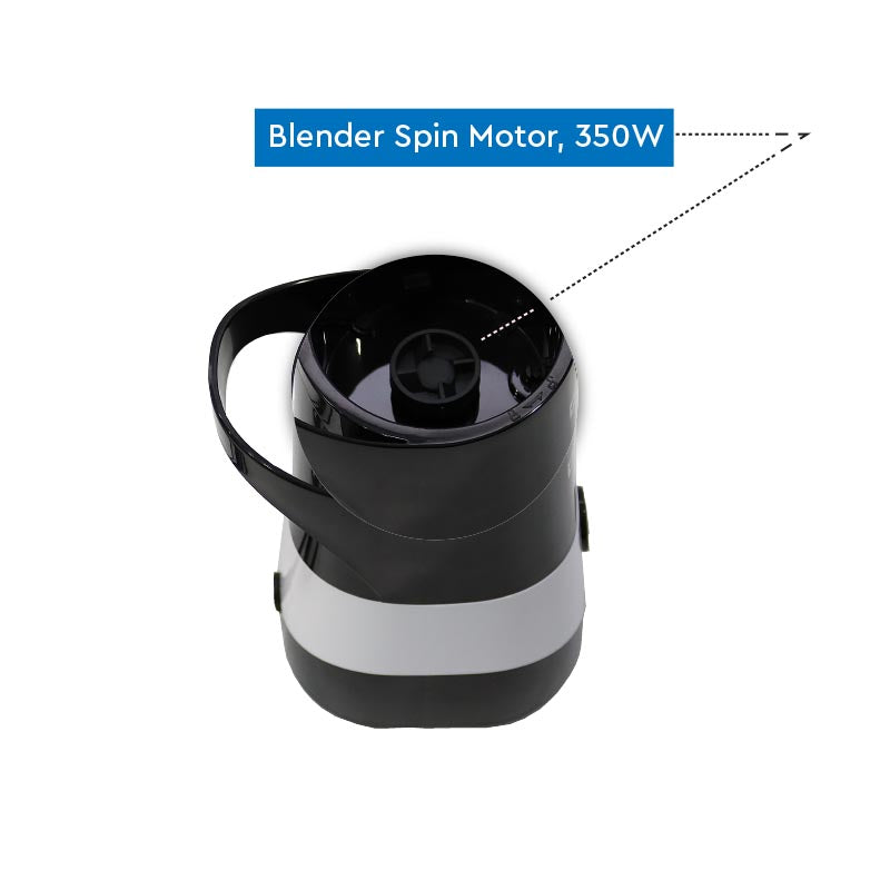 NOBEL Blender Black 600+300ML Push Button St. Steel Blade NB600