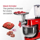 Nobel Stand Mixer With Bowl Red 1500Watt Full Metal Gear NBM100