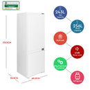 NOBEL Builtin - Refrigerators Double Door 256L White Turkey NBR300