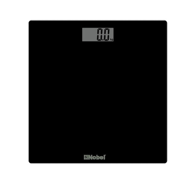 NOBEL Bathroom Scale Black Tempered Glass Digital Anti Slip Feet NBS52BK