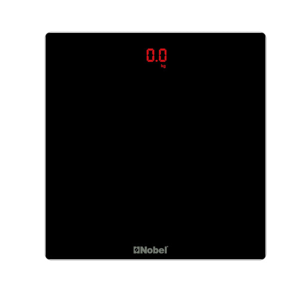 NOBEL Bathroom Scale Black Tempered Glass Digital Anti Slip Feet NBS65BK