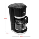 Nobel Coffee Machine Black 1.5 Litres 12 Cups Capacity NCM10