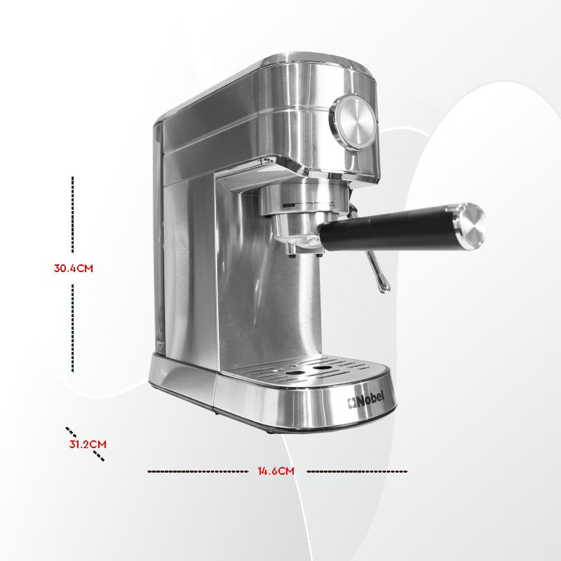 Nobel Coffee Machine with 15Bar Professional Pressure 1 L 1250 W NCM15 Silver