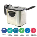 Nobel Deep Fryer 3000W 8 Ltrs Stainless Steel NDF8G