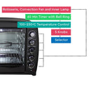 Nobel Electric Oven Black Convection Fan Rotisserie NEO100