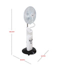 NOBEL Rechargeable Mist Fan White 16 inch Fan Blade NF777MRC
