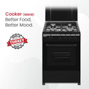 Nobel Gas Cooker 4 Burners With Gas Oven (60 x 55) cm NGC5000BK