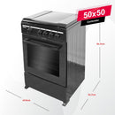 Nobel Gas Cooker 4 Burners With Gas Oven (60 x 55) cm NGC5000BK