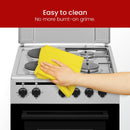 NOBEL Gas & Electric Cooker Silver 50x50 2 Gas Burners 2 Hot Plate NGC5200S